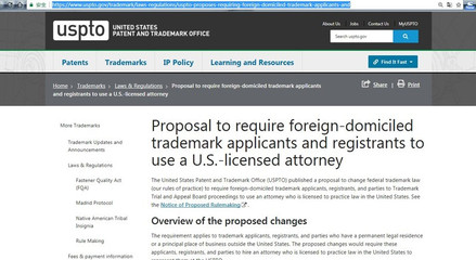 劍指中國？USPTO新規要求境外企業聘用美國商標律師申請美國商標